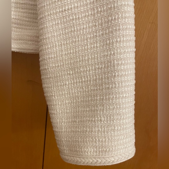 New Abercrombie &Fitch Collarless Tweed Women's Jacket. Cream (off white). M - Picture 8 of 14